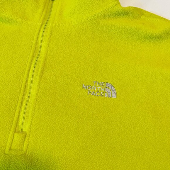The North Face Mens Yellow Green Fleece Pullover Medium - Picture 2 of 8